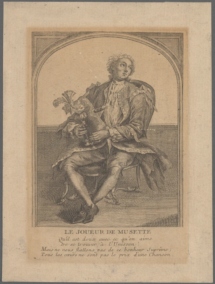 Musette Player (Le Joueur de Musette) by anonymous, print, 1700-1799