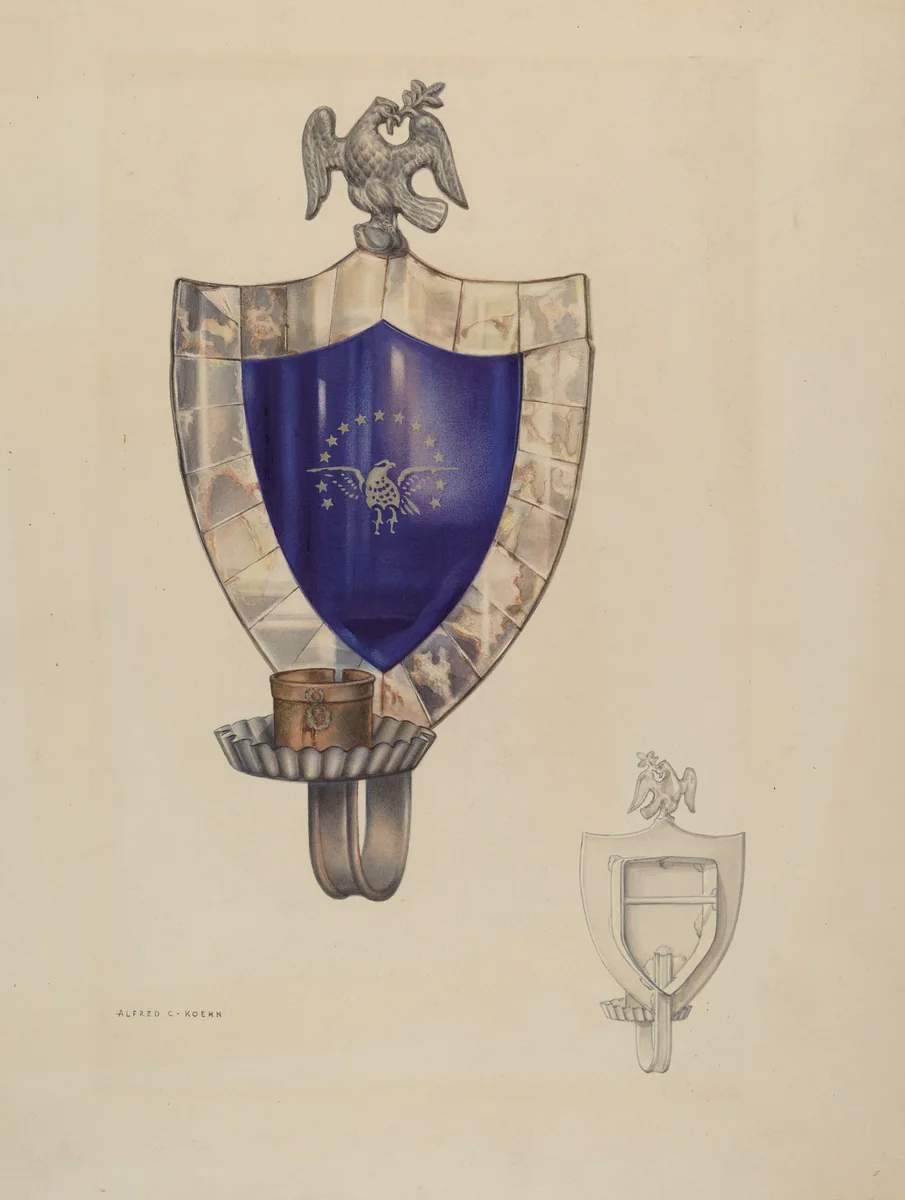 Sconce by Alfred Koehn, index of american design, 1938