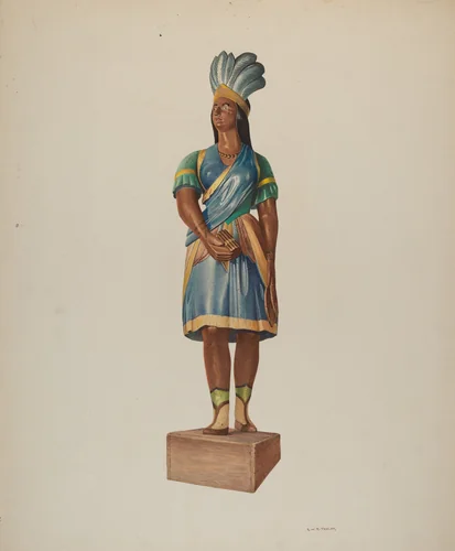 Cigar Store Indian by Robert W.R. Taylor, index of american design, 1940