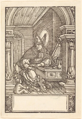 Saint Augustine by Hans Springinklee, print, 1518
