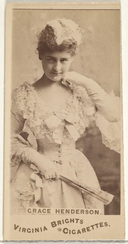 Grace Henderson, from the Actors and Actresses series (N45, Type 1) for Virginia Brights Cigarettes by Allen & Ginter, photograph, 1885-1891