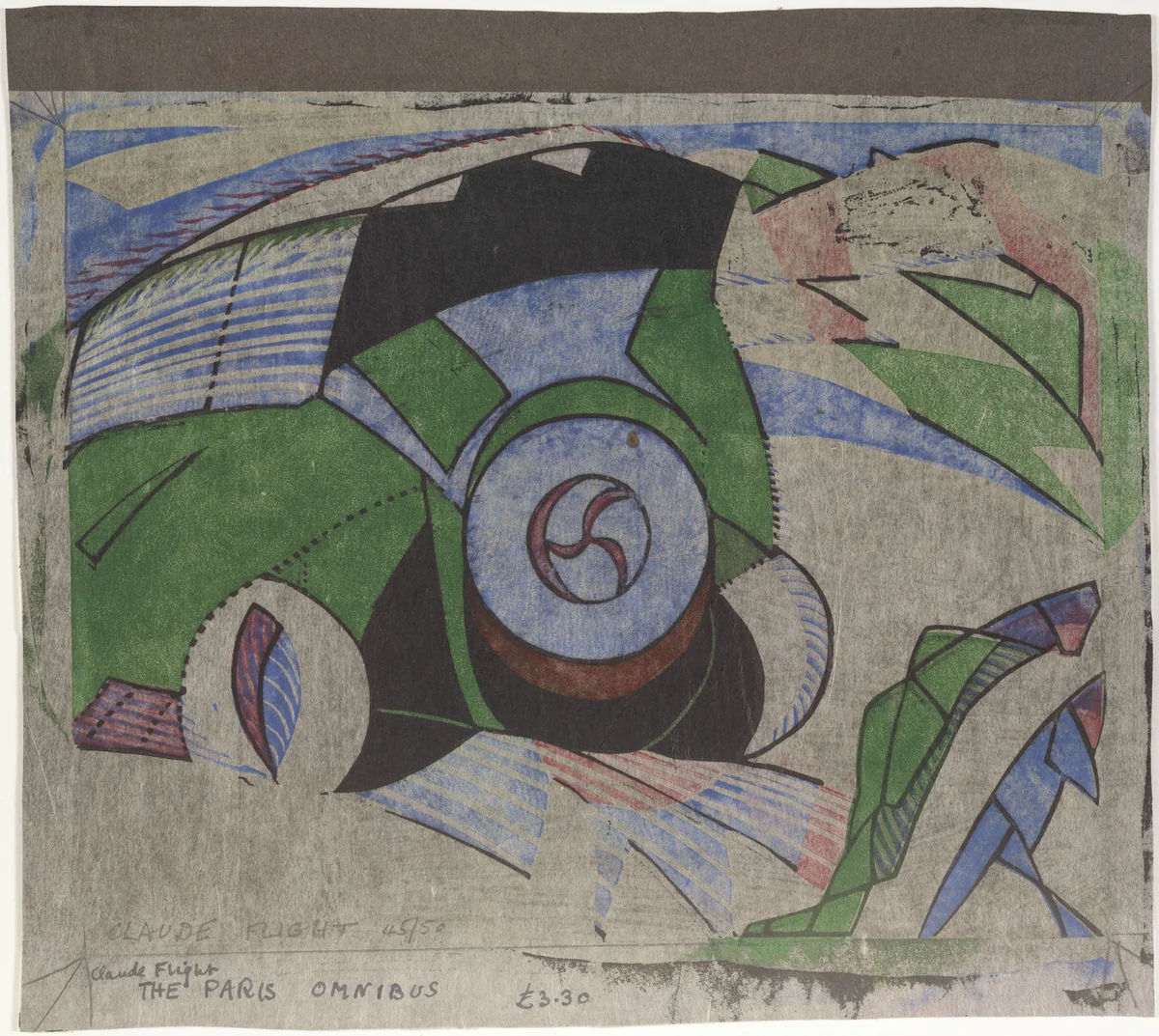 Paris Omnibus by Claude Flight, print, 1923