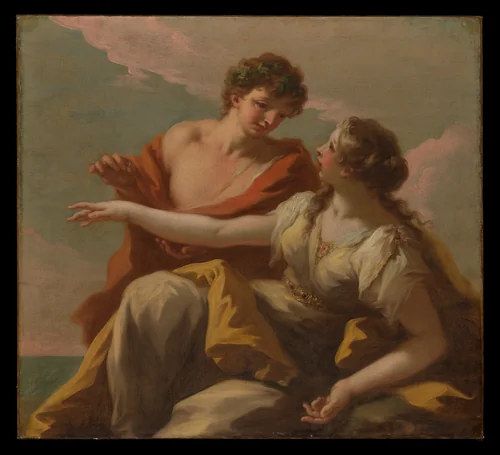 Bacchus and Ariadne by Giovanni Antonio Pellegrini, painting, 1720-1729