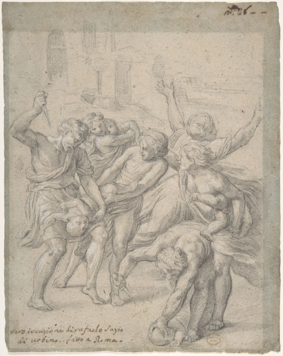 Massacre of the Innocents by anonymous, drawing, 1600-1700