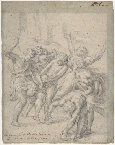 Massacre of the Innocents by anonymous, drawing, 1600-1700