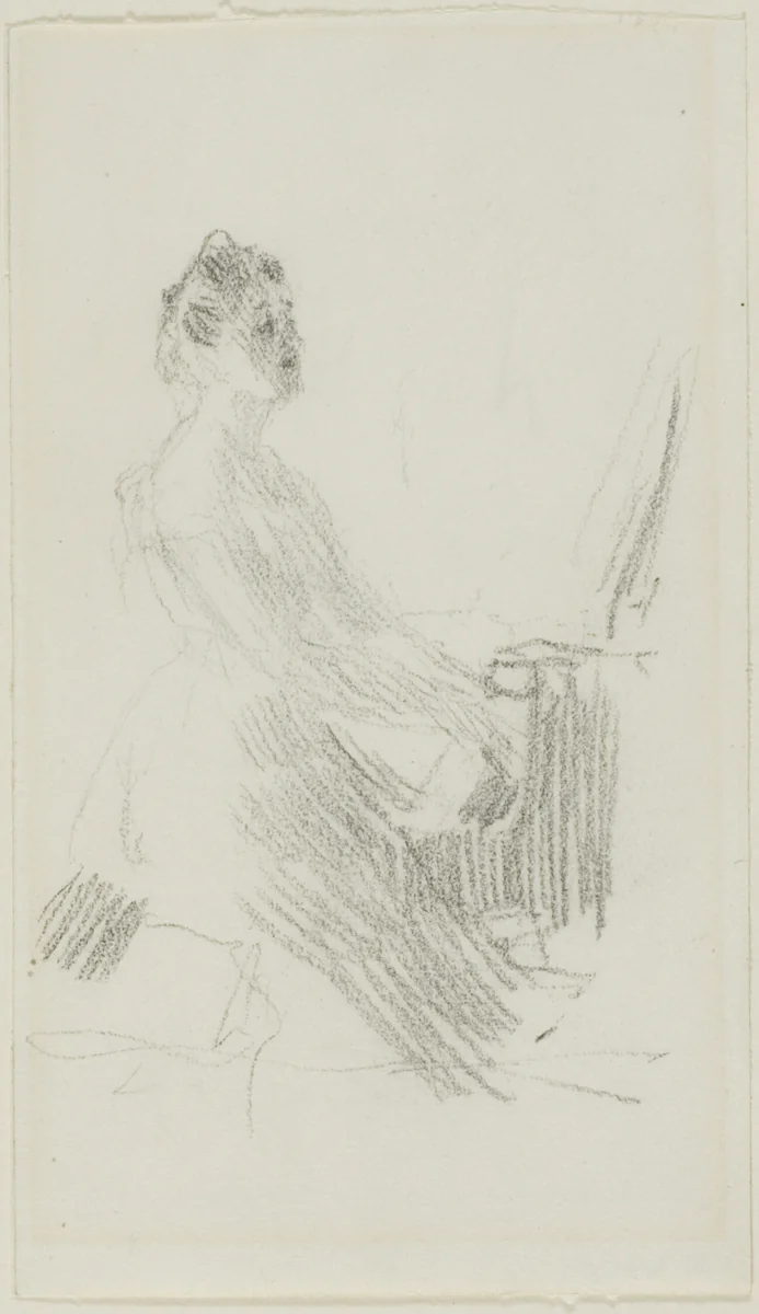 Study by Anders Zorn, drawing, 1895-1905