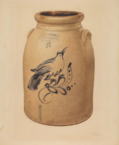 Jar by Elsie Wein, index of american design, 1935-1942