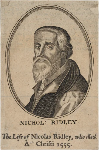 Nicholas Ridley, D.D., Bishop of London, Martyr by Unknown 19th Century, print, 1800-1899