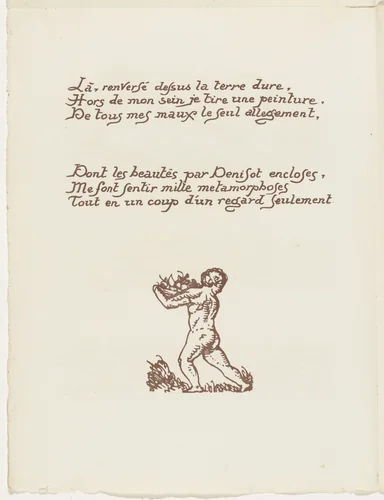 Tailpiece (folio 18 verso) from Les Amours (The Loves) by Émile Bernard, illustrated book, 1915
