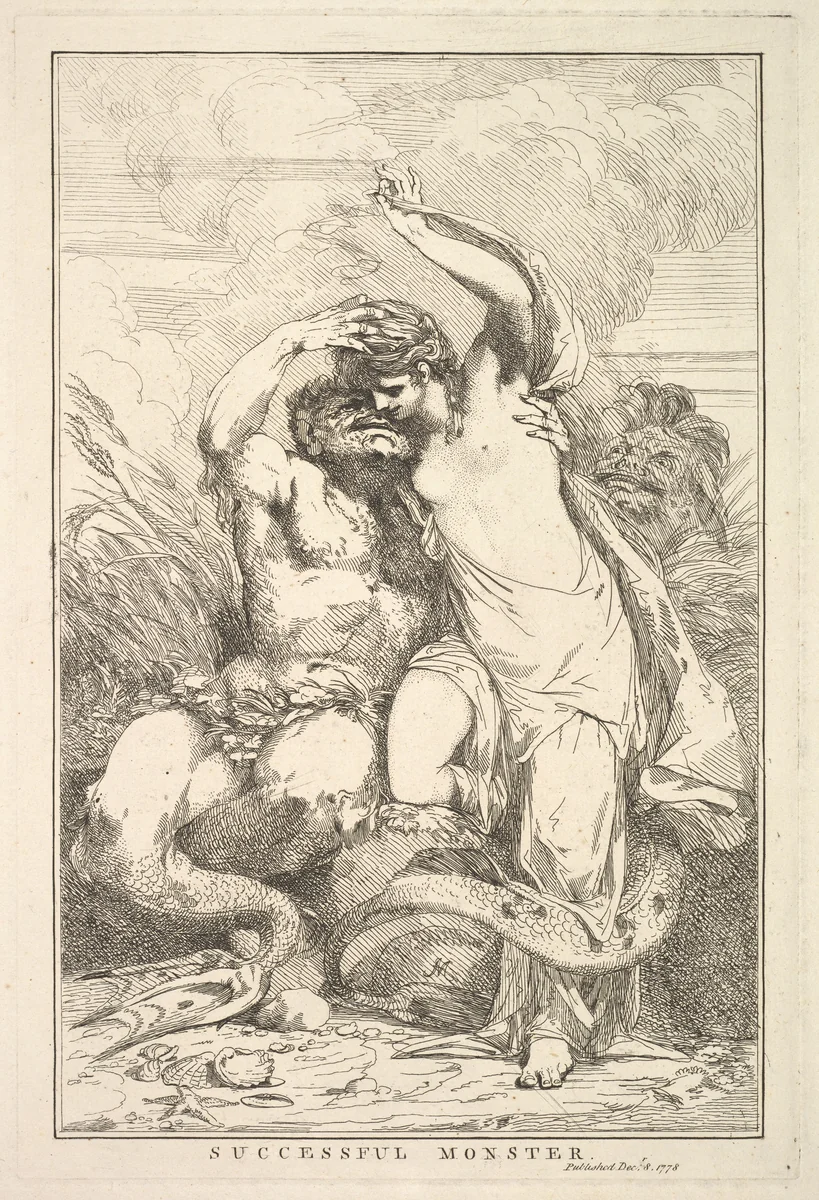 Successful Monster, from "Fifteen Etchings Dedicated to Sir Joshua Reynolds" by John Hamilton Mortimer, print, 1778