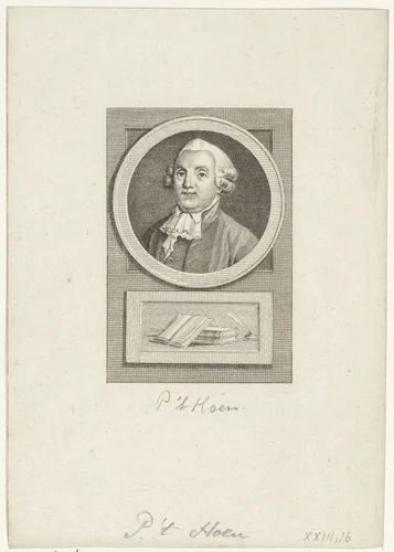 Portret van Pieter 't Hoen by Reinier Vinkeles, print, 1783-1795
