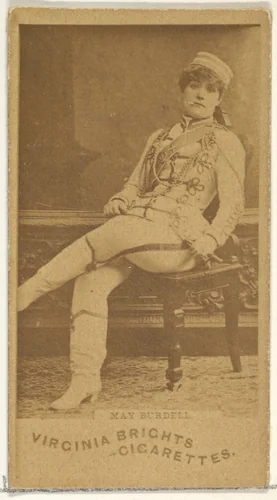 May Burdell, from the Actors and Actresses series (N45, Type 1) for Virginia Brights Cigarettes by Allen & Ginter, photograph, 1885-1891