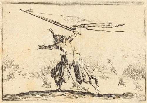 Standard Bearer by Jacques Callot, print, 1622