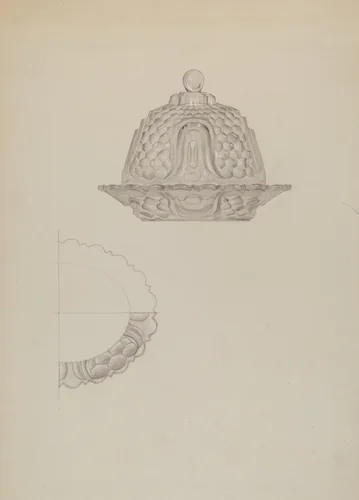 Glass Honey Dish by John N. Vogel, index of american design, 1936