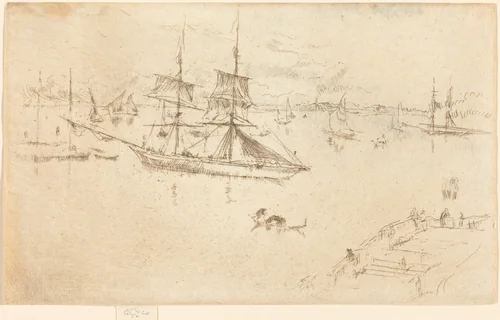 Lagoon: Noon by James McNeill Whistler, print, 1879-1880