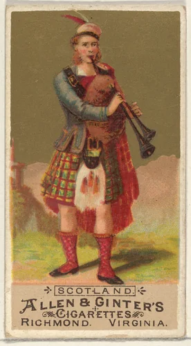Scotland, from the Natives in Costume series (N16) for Allen & Ginter Cigarettes Brands by Allen & Ginter, print, 1886