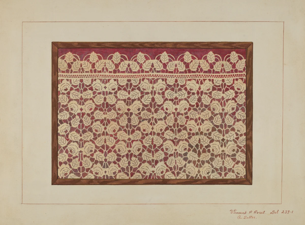 Paper Fire Grate Cover by Vincent P. Rosel, index of american design, 1937