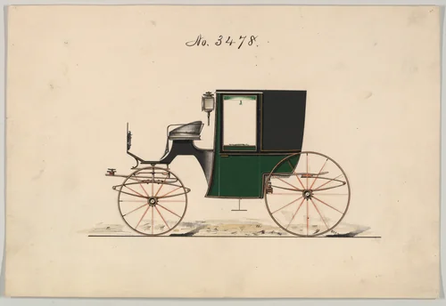 Brougham #3478 by Brewster & Co., drawing, 1878