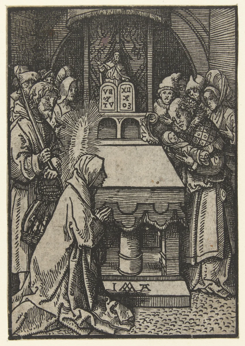 Presentatie van Christus in de tempel by Unknown, print, 1520-1521