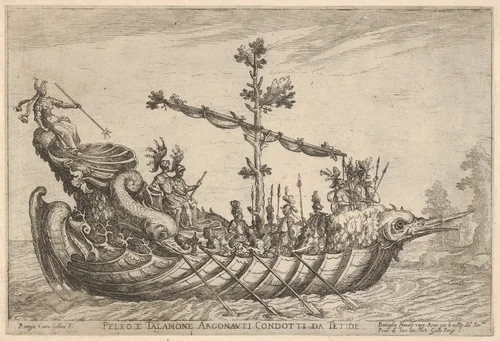 Peleus and Talamon, from "Vessels of the Argonauts" by Remigio Cantagallina, print, 1608