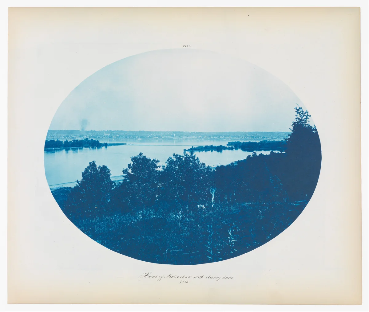 No. 139a. Head of Niota Chute with Closing Dam [near Fort Madison, Iowa] by Henry P. Bosse, photograph, 1885