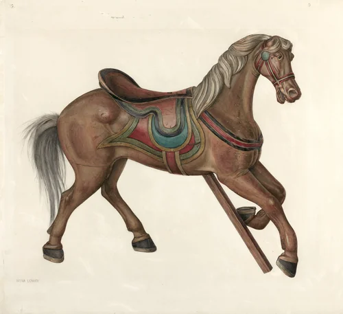 Rocking Horse by Mina Lowry, index of american design, 1935-1942