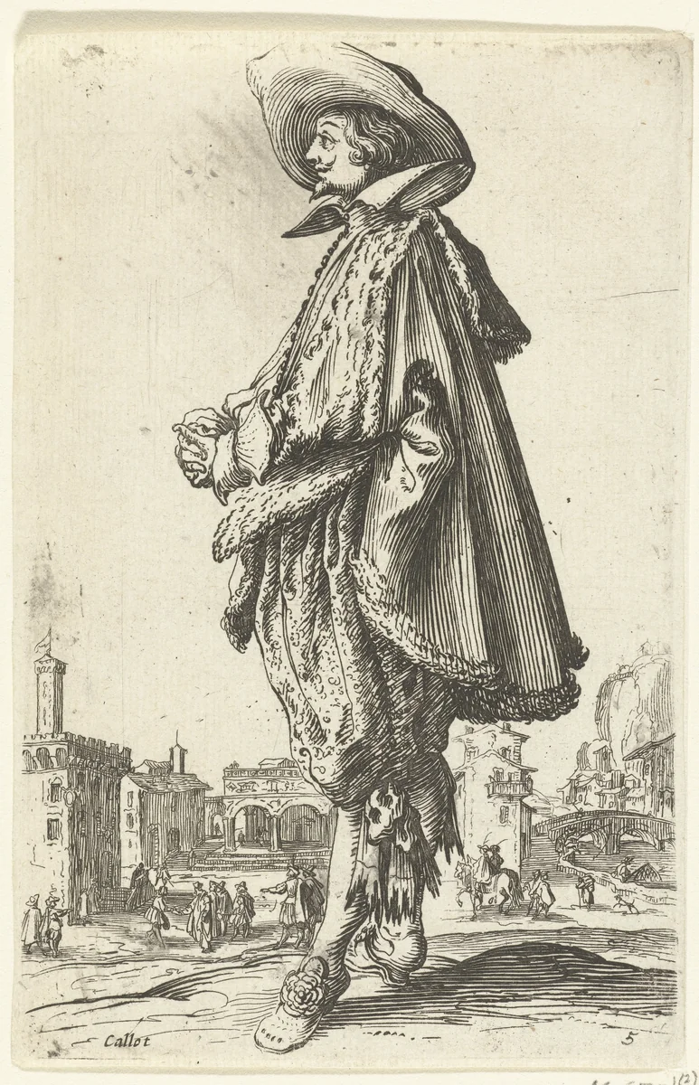 Edelman met hoed, op de linkerzijde gezien by anonymous, print, 1630-1690