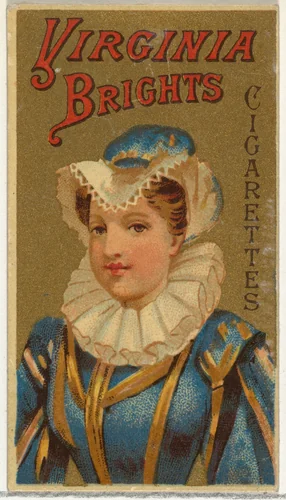 From the Girls and Children series (N64) promoting Virginia Brights Cigarettes for Allen & Ginter brand tobacco products by Allen & Ginter, print, 1886