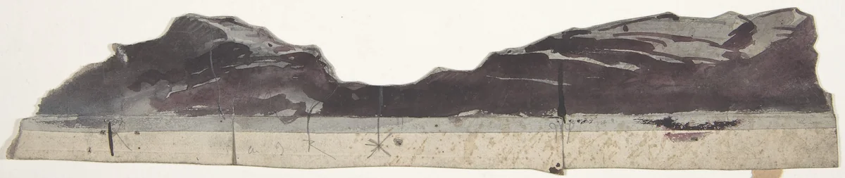 Design for a Stage Set at the Opéra, Paris by Eugène Cicéri, drawing, 1830-1890