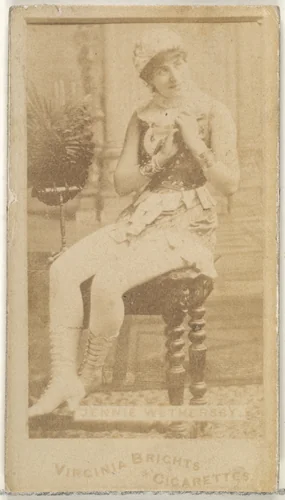 Jennie Wethersby, from the Actors and Actresses series (N45, Type 1) for Virginia Brights Cigarettes by Allen & Ginter, photograph, 1885-1891