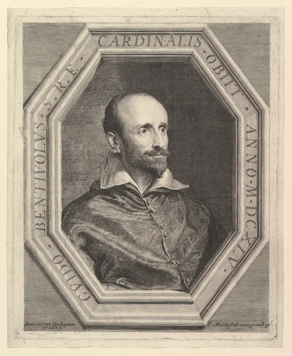 Cardinal Bentivoglio by Jean Morin, print, 1605-1650