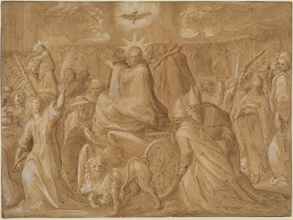 The Triumph of Christ by Bartolomeo Roverio, drawing, 1561-1630