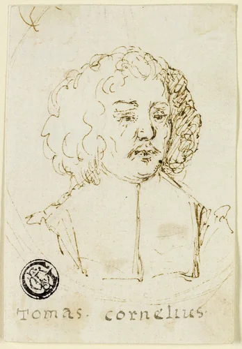 Bust of Reverend Tomas Cornelius by Unknown Artist, drawing, 1600-1699