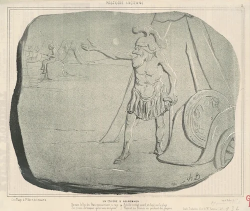 La colére d'Agamemnon by Honoré Daumier, print, 1842