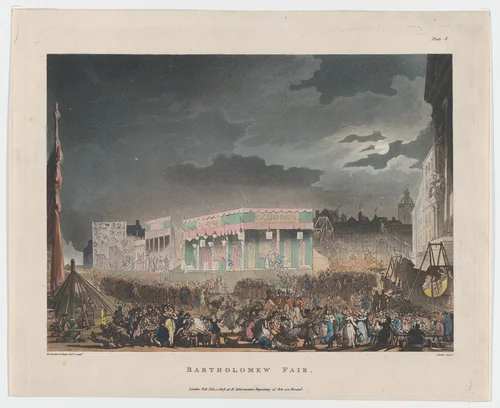 Bartholomew Fair by Thomas Rowlandson, print, 1808
