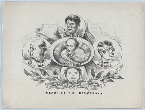 Heads of the Democracy by Currier & Ives, print, 1864