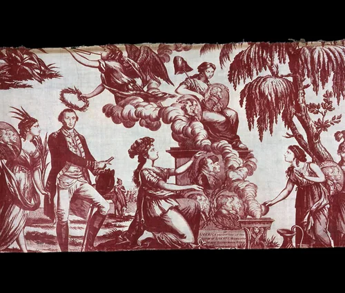 America Presenting at the Altar of Liberty Medallions of her Illustrious Sons (Furnishing Fabric) by Pierre Eugène du Simitière
John Trumbull, textile, 1775-1795