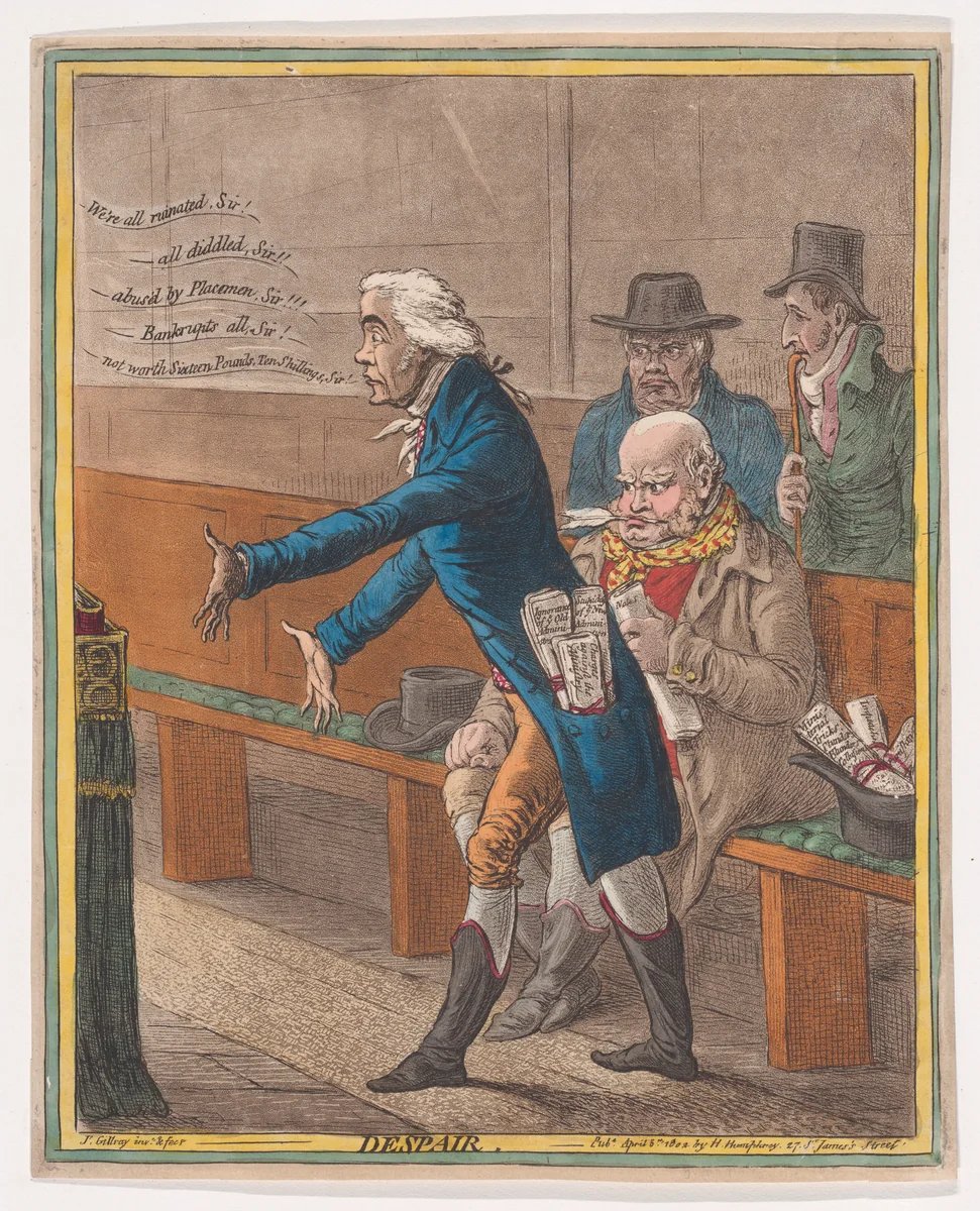 Despair by James Gillray, print, 1802
