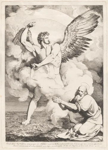 Et vidi alium angelum fortem... (The Angel of the Apocalypse Appearing to Saint John) by Luigi Sabatelli, print, 1809-1810