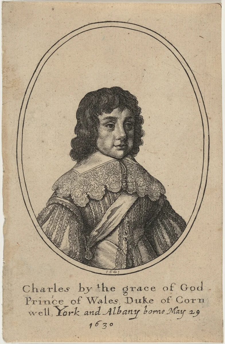 Charles II as Prince of Wales by Wenceslaus Hollar, print, 1641