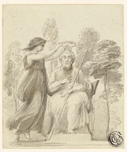 Crowning Homer by Thomas Stothard, drawing, 1775-1834