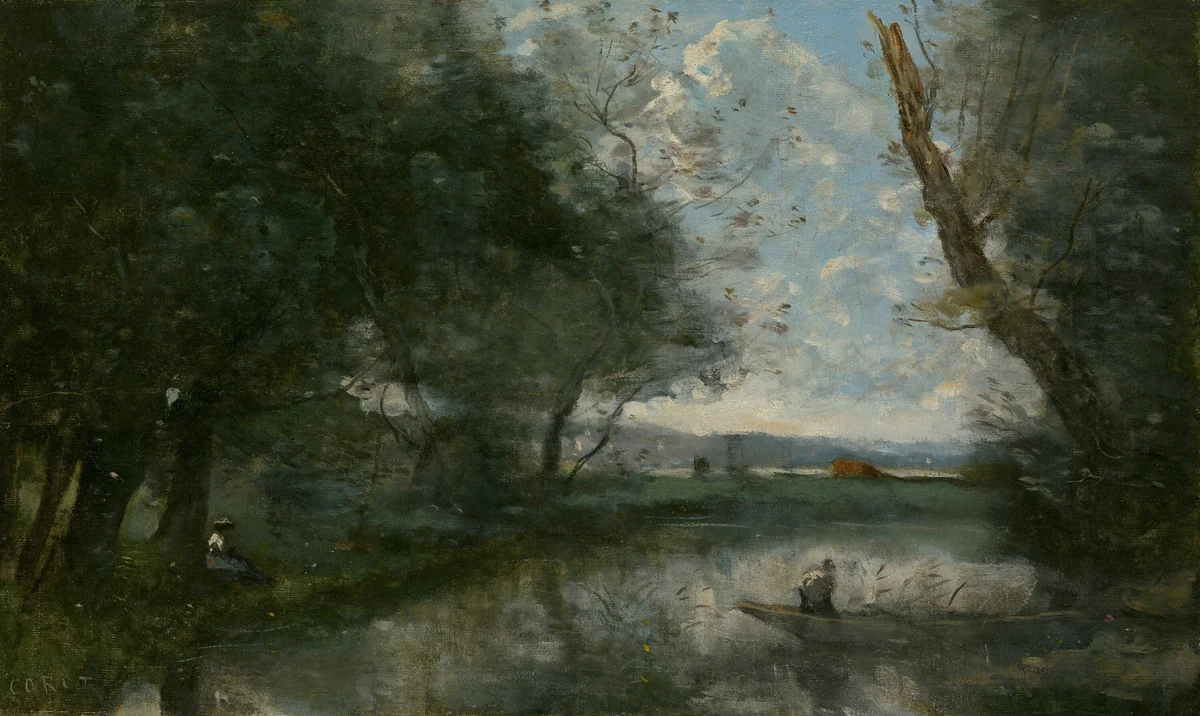 Landscape by Jean-Baptiste-Camille Corot, painting, 1865-1870