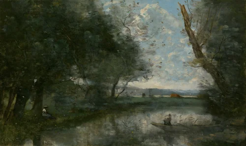 Landscape by Jean-Baptiste-Camille Corot, painting, 1865-1870