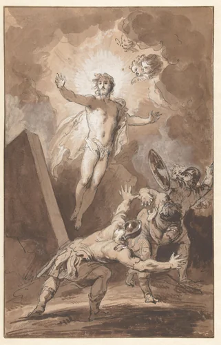 Opstanding van Christus by Jacob de Wit, drawing, 1736