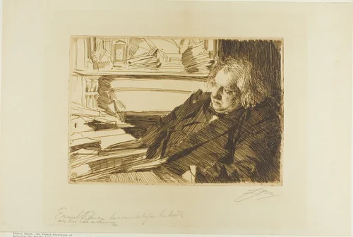 Ernest Renan by Anders Zorn, print, 1892