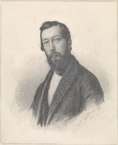 Portret van Jacobus Everardus Josephus van den Berg by Johann Wilhelm Kaiser, drawing, 1847