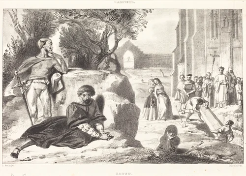 Scenes from Faust by Louis Candide Boulanger, print, 1830-1840