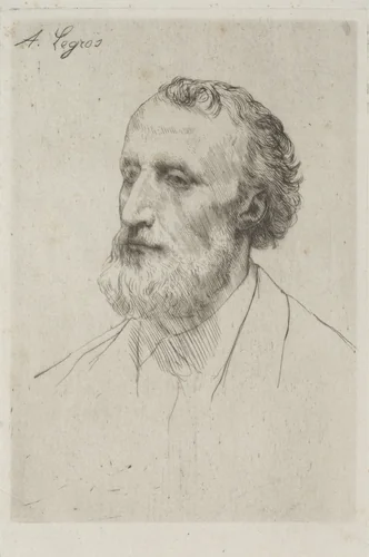 Jules Dalou by Alphonse Legros, print, 1876