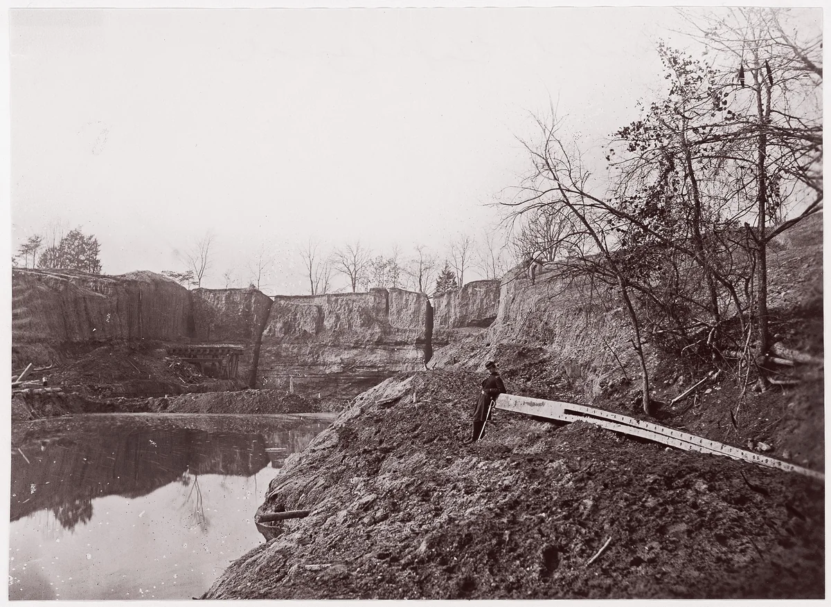 [Dutch Gap Canal, James River, Virginia] by Andrew Joseph Russell, photograph, 1864