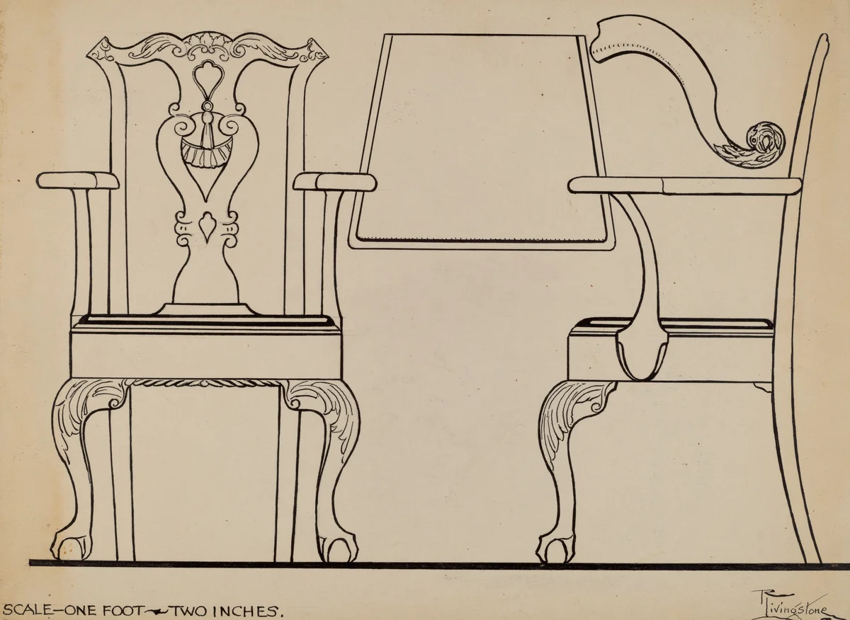 Armchair by Rolland Livingstone, index of american design, 1936